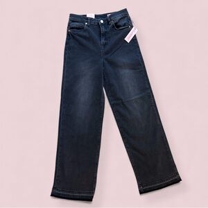 BLANKNYC Ribcage Wide Leg Jeans Girls 14 Mini Franklin NWT Washed Black